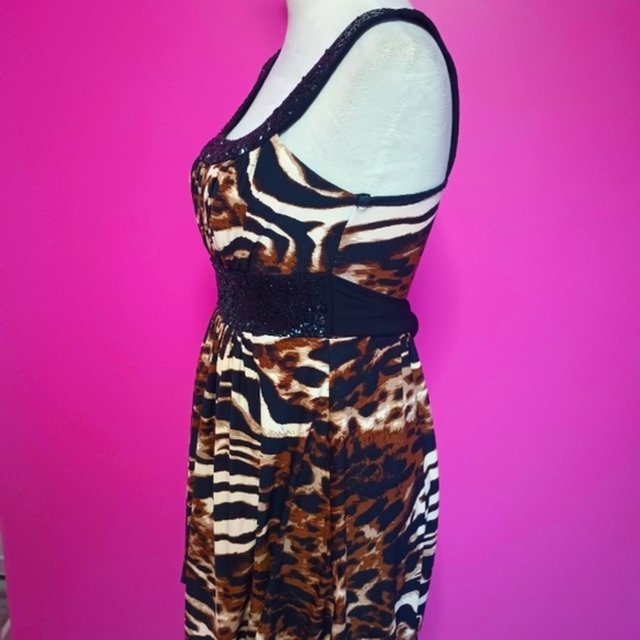 Rampage Y2K Ladies Animal Print Balloon Mini Dress (Size Medium) - Picture 8 of 11